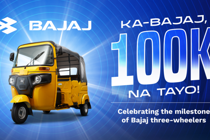 BAJAJ THREE-WHEELER: A TRUE NUMBER 1 TO MORE THAN 100,000 PINOYS!