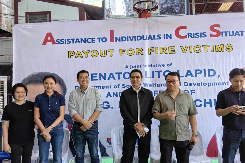 Senador Lapid, Cong. Chua nagsanib puwersa para magbigay ayuda sa mga nasunugan