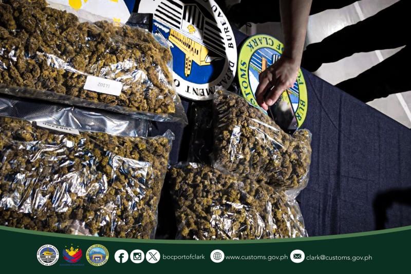 BOC-Clark nasabat ang PhP3.084 milyon na Halaga ng Mataas na Uri ng “Kush”