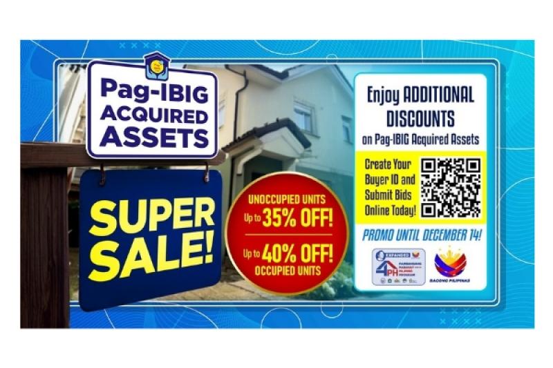 Pag-IBIG Fund Launches Super Sale,  Offers Up to 40% Discount on Acquired Assets