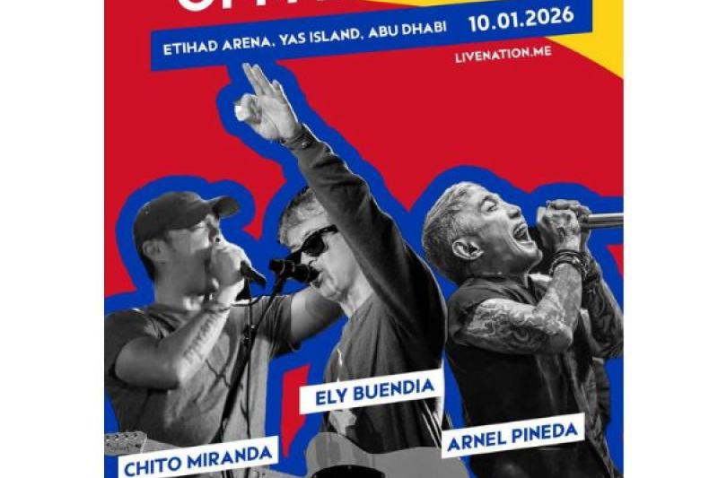 Ely Buendia, Chito Miranda, and Arnel Pineda to headline ‘OPM Legends’ concert in Abu Dhabi